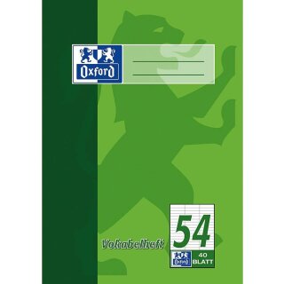 Oxford Vokabelheft DIN A5 40 Blatt 3 Spalten liniert (1 Heft)