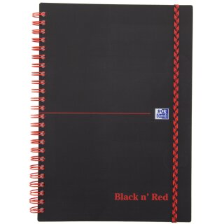 Oxford Black n Red Collegeblock DIN A5 liniert PP 70 Blatt