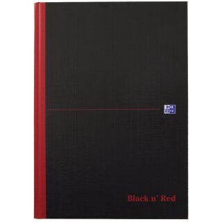 Oxford Black n Red Notizbuch gebunden DIN A4 kariert 70 Blatt