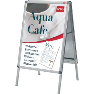 nobo Plakatständer A2 hochwertiger Aluminium Rahmen