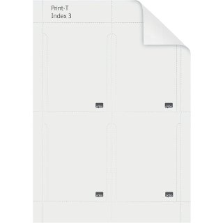 nobo T Karten Größe 3 / 92 mm 130 g/qm bedruckbar weiß 20 DIN A4-Bögen à 4 Karten