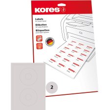 Kores CD/DVD Etiketten Durchmesser 117 mm weiß 50...