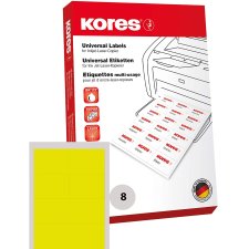 Kores Universal Etiketten 105 x 74 mm ohne Rand gelb 800...