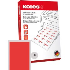 Kores Universal Etiketten 105 x 74 mm ohne Rand rot 800...