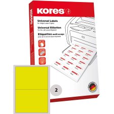 Kores Universal Etiketten 210 x 148 mm ohne Rand gelb 200...
