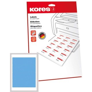 Kores Ordnerrücken Etiketten 192 x 61 mm blau 100 Etiketten auf 25 Blatt