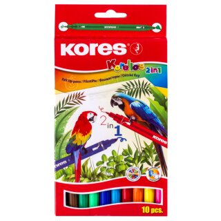 Kores Duo Fasermaler Korello 2in1 10er Etui
