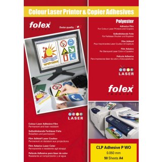 FOLEX Color Laserfolie DIN A4 selbstklebend weiß