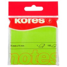 Kores Haftnotizen "NEON" 75 x 75 mm blanko neon...