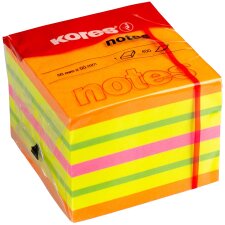 Kores Haftnotizen Würfel 50 x 50 mm neonfarben 5...