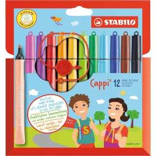 STABILO Fasermaler Cappi 12er Karton Etui