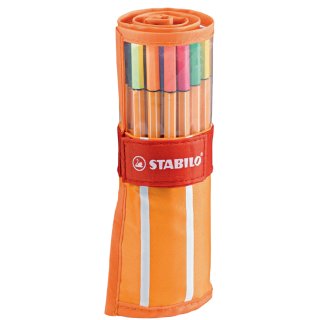 STABILO Fineliner point 88 30er Rollerset orange/weiß