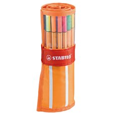 STABILO Fineliner point 88 30er Rollerset orange/weiß