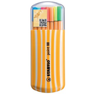 STABILO Fineliner point 88 20er Zebrui Neon