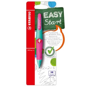 STABILO Bleistift EASYergo 1.4 türkis/neonpink für Rechtshänder