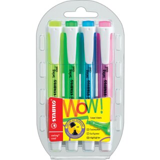 STABILO Textmarker swing cool 4er PET Etui