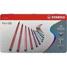 STABILO Fasermaler Pen 68 40er Metall Etui