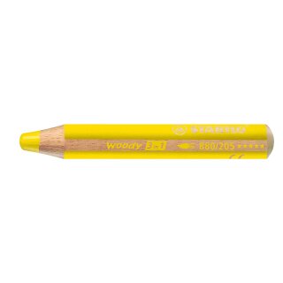 STABILO Multitalentstift woody 3 in 1 rund gelb