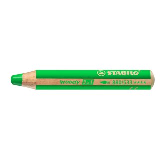 STABILO Multitalentstift woody 3 in 1 rund grün