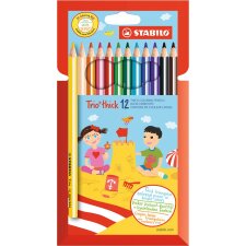 STABILO Dreikant Buntstifte Trio dick 12er Karton Etui