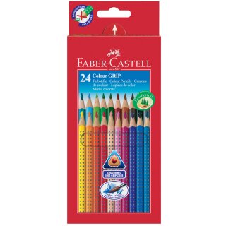 FABER-CASTELL Dreikant Buntstifte Colour GRIP 24er Etui