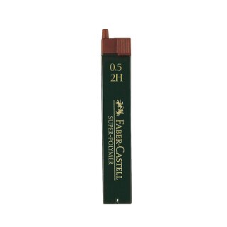 FABER-CASTELL Druckbleistift Minen Super Polymer 9065 S 2H 12 Minen 0,5 mm