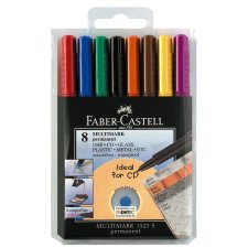 FABER-CASTELL Permanent Marker MULTIMARK F 8er Etui