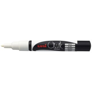 uni-ball Kreidemarker Chalk PWE-3MS weiß Rundspitze