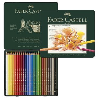 FABER-CASTELL Buntstifte POLYCHROMOS 24er Metalletui