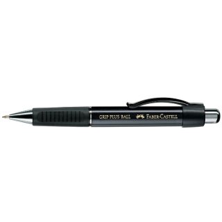 FABER-CASTELL Druckkugelschreiber GRIP PLUS schwarz Strichstärke: 0,5 mm