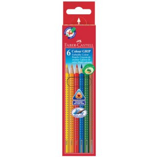 FABER-CASTELL Dreikant Buntstifte Colour GRIP 6er Etui