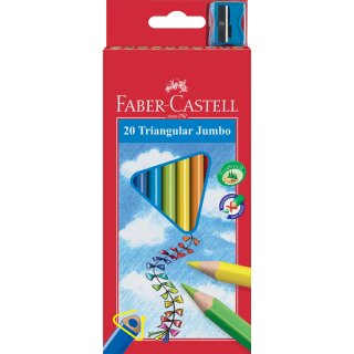 FABER-CASTELL Dreikant Buntstifte Jumbo 20er Etui