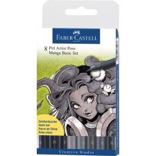FABER-CASTELL Tuschestift PITT artist pen Manga Basic Set...
