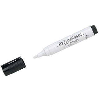 FABER-CASTELL Tuschestift PITT artist pen weiß 2,5 mm Rundspitze