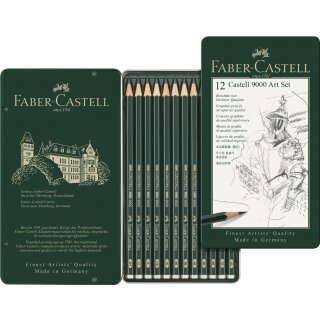 FABER-CASTELL Bleistift CASTELL 9000 12er Art Set