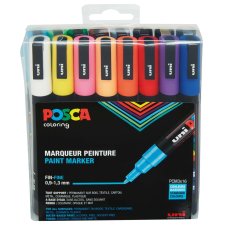 POSCA Pigmentmarker POSCA PC-3M 16er Etui sortiert