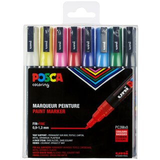 POSCA Pigmentmarker POSCA PC-3M 8er Box Standard