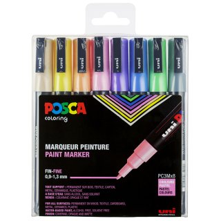 POSCA Pigmentmarker POSCA PC-3M 8er Box Pastell