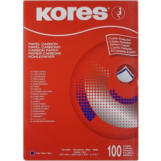 Kores Durchschreibepapier DIN A4 blau 100 Blatt