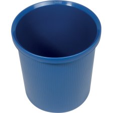 helit Papierkorb Linear 18 Liter rund PE blau