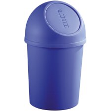 helit Abfalleimer mit Push Einwurfklappe 6 Liter blau