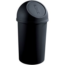 helit Abfalleimer mit Push Einwurfklappe 25 Liter schwarz