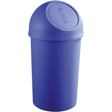 helit Abfalleimer mit Push Einwurfklappe 45 Liter blau