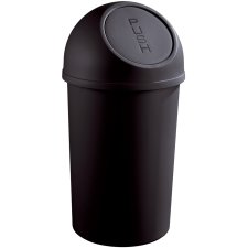 helit Abfalleimer mit Push Einwurfklappe 45 Liter schwarz