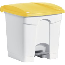 helit Tret Abfalleimer 30 Liter weiß/gelb
