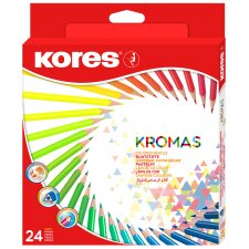 Kores KROMAS Dreikant Buntstifte 24er Karton Etui