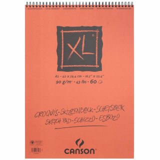 CANSON Skizzen und Studienblock "XL" DIN A2 90 g/qm 60 Blatt