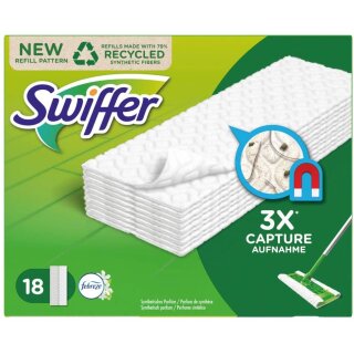 Swiffer Trocken Bodenwischtücher mit Febrezeduft Nachfüllpackung 18 Tücher