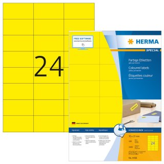 HERMA Universal Etiketten SPECIAL 70 x 37 mm gelb 2.400 Etiketten