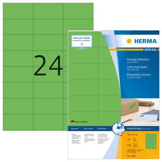 HERMA Universal Etiketten SPECIAL 70 x 37 mm grün 2.400 Etiketten